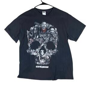 Retro Y2K Walking Dead Skull Cast T-shirt - L